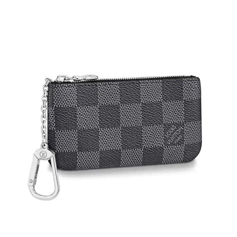 black and grey louis vuitton key pouch